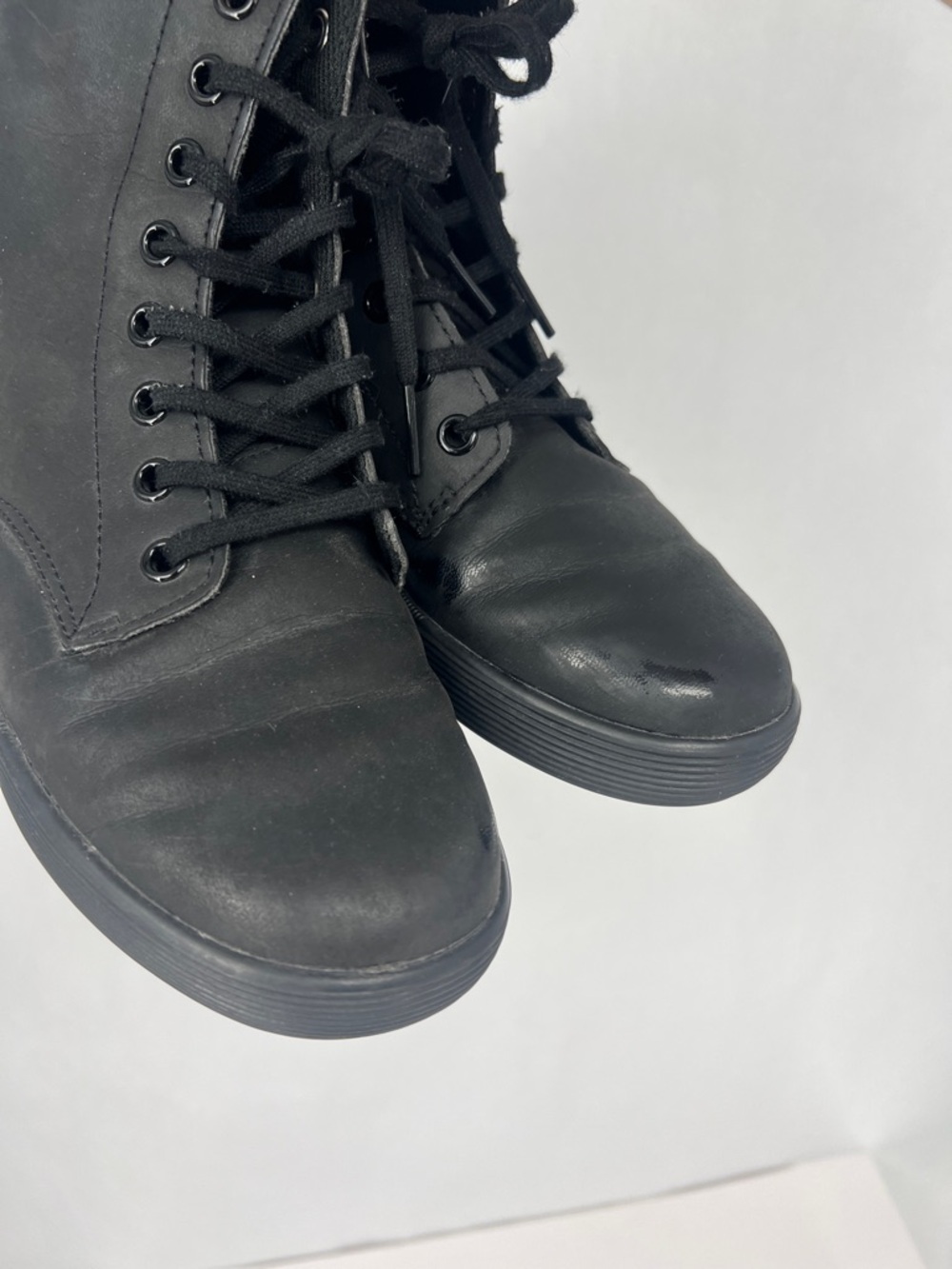 Dr. Martens Sheridan Matte Black Lace-Up High Top Boots - Picture 9 of 12